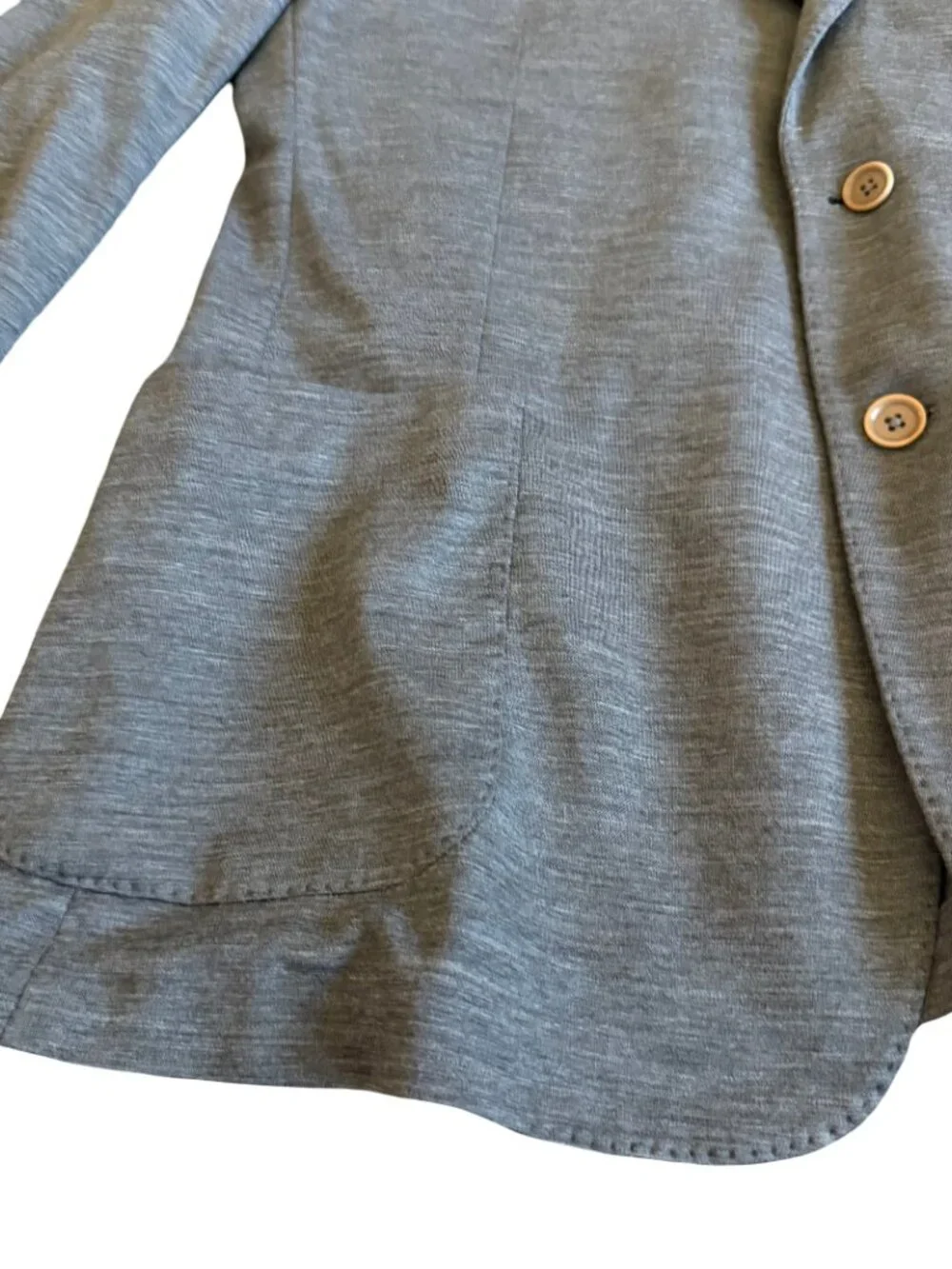 Hart Schaffner Marx Active Merino Wool Stretch Blazer Jacket Grey Size 48R Men's - Picture 4 of 14